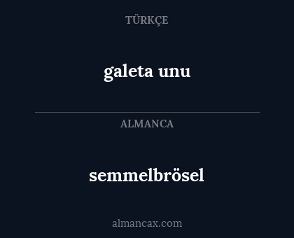 semmelbrösel - galeta unu