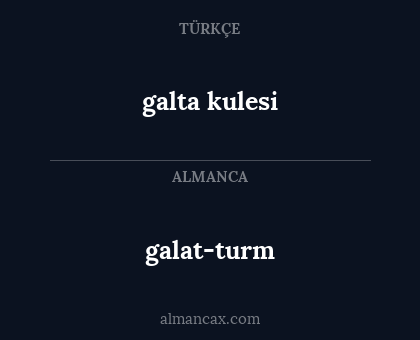 galta kulesi - galat-turm