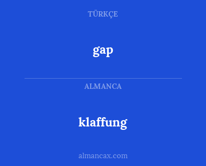 gap - klaffung