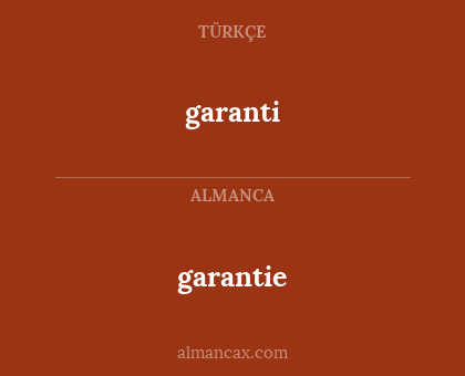 garantie - garanti