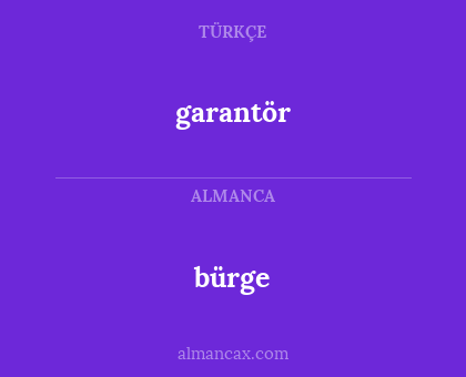 garantör - bürge