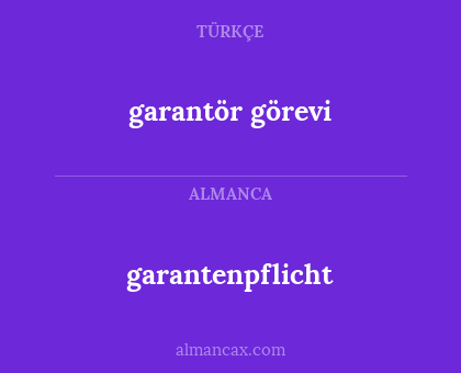 garantör görevi - garantenpflicht