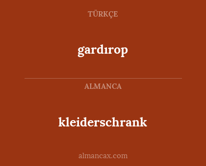 kleiderschrank - gardırop