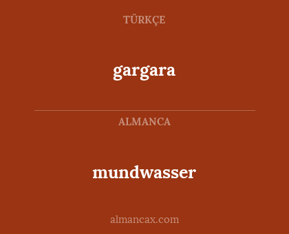 mundwasser - gargara