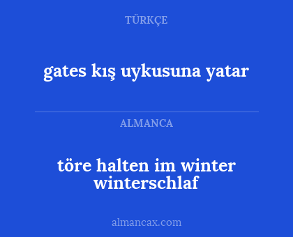töre halten im winter winterschlaf - gates kış uykusuna yatar