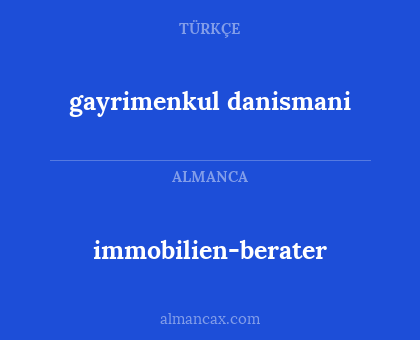 immobilien-berater - gayrimenkul danismani