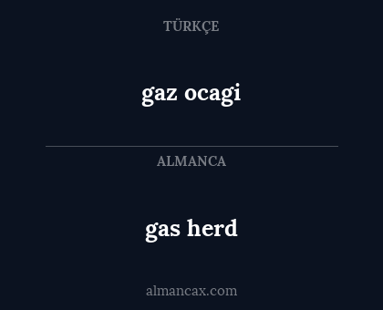 gas herd - gaz ocagi