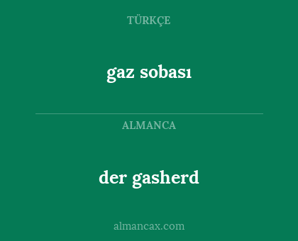 gaz sobası - der gasherd