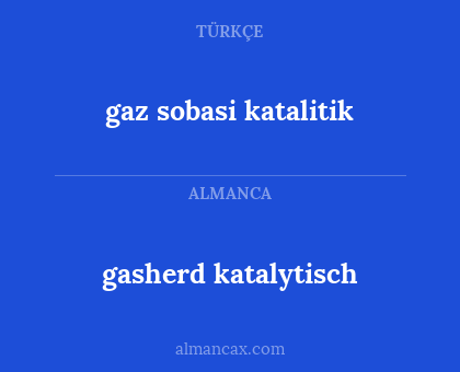 gasherd katalytisch - gaz sobasi katalitik