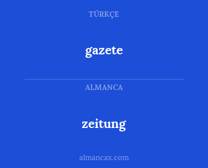 gazete - zeitung
