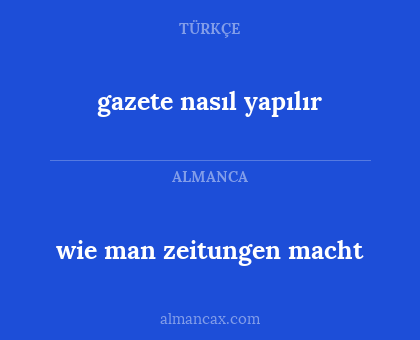 gazete nasıl yapılır - wie man zeitungen macht