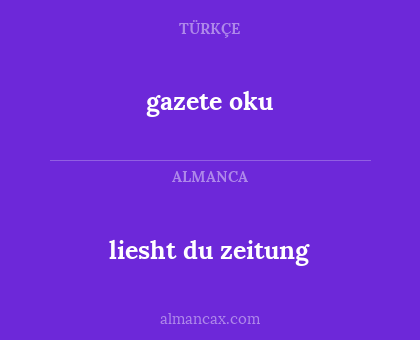 gazete oku - liesht du zeitung