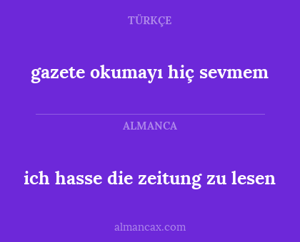 gazete okumayı hiç sevmem - ich hasse die zeitung zu lesen