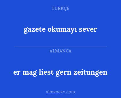 er mag liest gern zeitungen - gazete okumayı sever