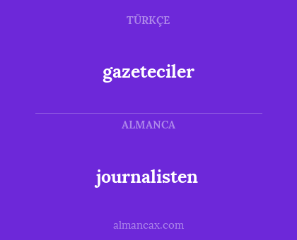 journalisten - gazeteciler