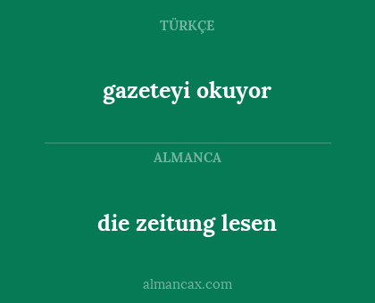 gazeteyi okuyor - die zeitung lesen