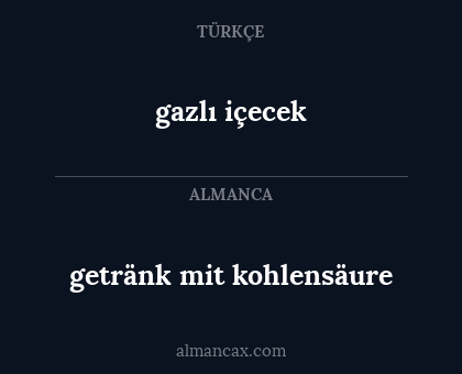 getränk mit kohlensäure - gazlı içecek