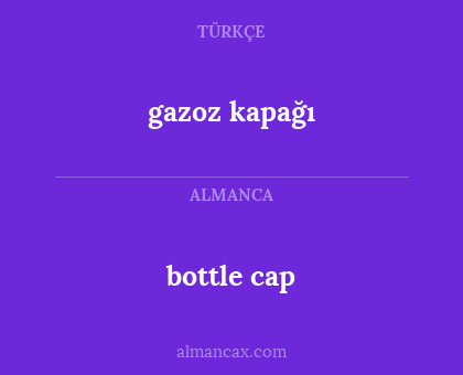 bottle cap - gazoz kapağı