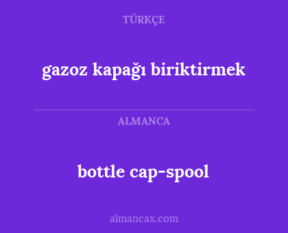 bottle cap-spool - gazoz kapağı biriktirmek