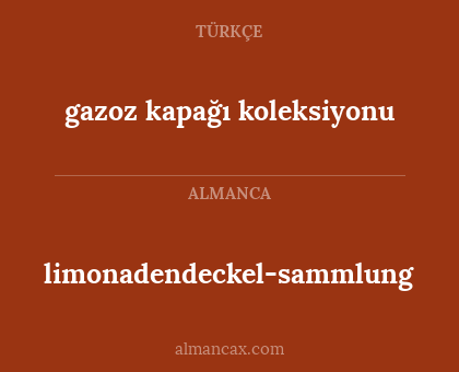 gazoz kapağı koleksiyonu - limonadendeckel-sammlung