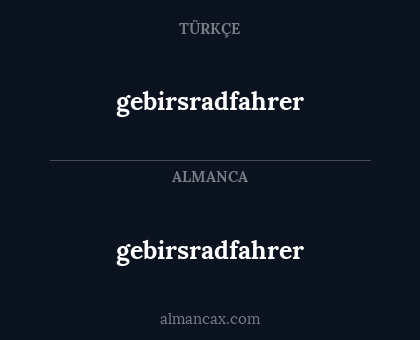 gebirsradfahrer - gebirsradfahrer