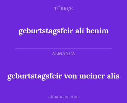 geburtstagsfeir ali benim - geburtstagsfeir von meiner alis