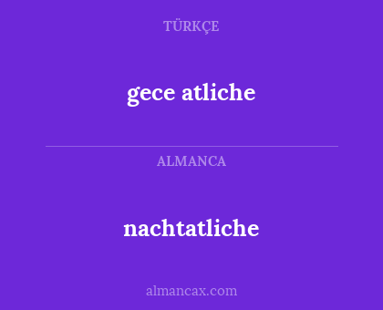 gece atliche - nachtatliche