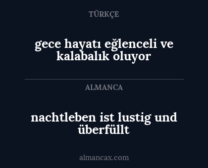 nachtleben ist lustig und überfüllt - gece hayatı eğlenceli ve kalabalık oluyor