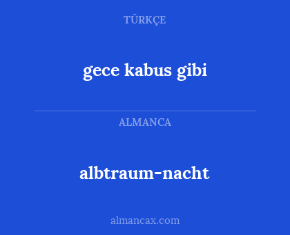 gece kabus gibi - albtraum-nacht