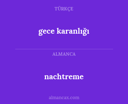 nachtreme - gece karanlığı