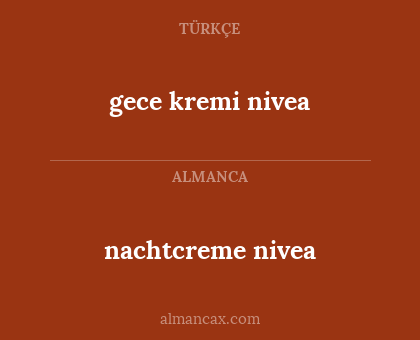 gece kremi nivea - nachtcreme nivea