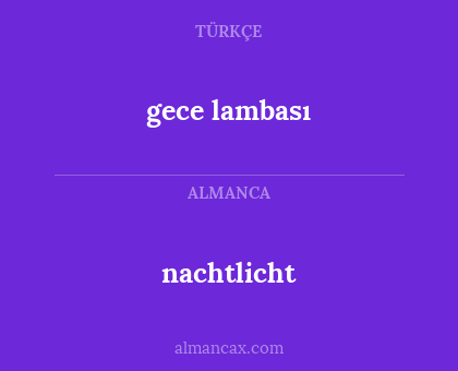 gece lambası - nachtlicht