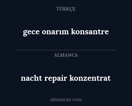 gece onarım konsantre - nacht repair konzentrat