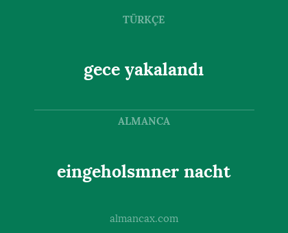 eingeholsmner nacht - gece yakalandı