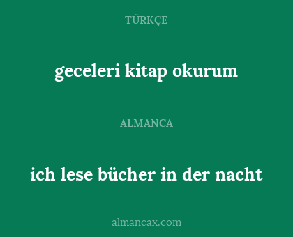 ich lese bücher in der nacht - geceleri kitap okurum