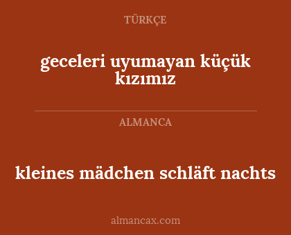kleines mädchen schläft nachts - geceleri uyumayan küçük kızımız