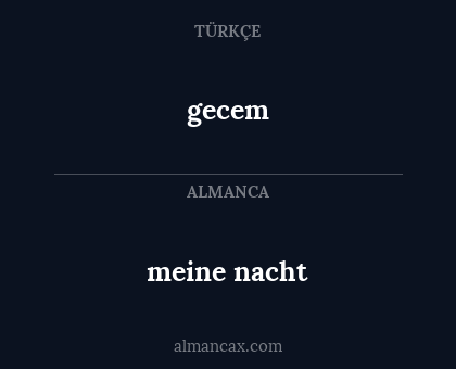 gecem - meine nacht