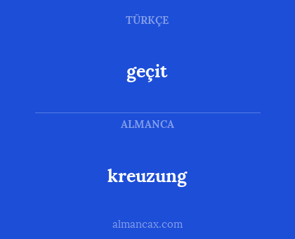 kreuzung - geçit