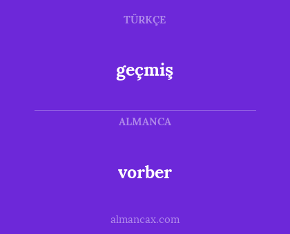 vorber - geçmiş