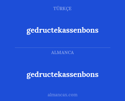 gedructekassenbons - gedructekassenbons