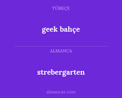 strebergarten - geek bahçe