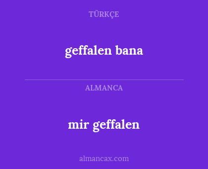 mir geffalen - geffalen bana