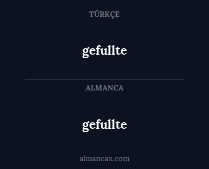 gefullte - gefullte