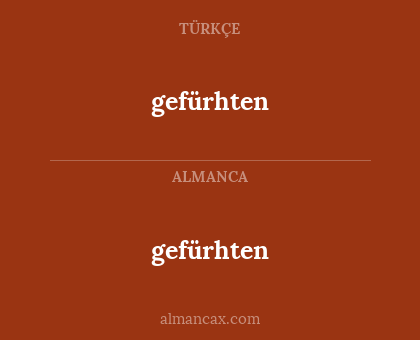 gefürhten - gefürhten