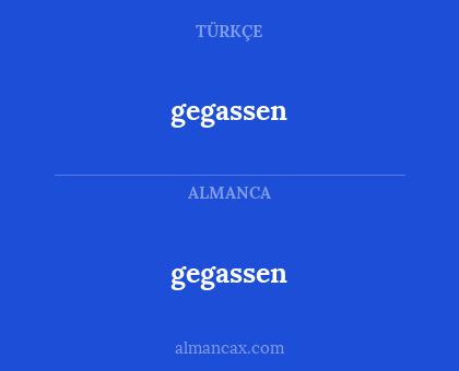 gegassen - gegassen