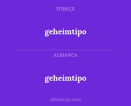 geheimtipo - geheimtipo