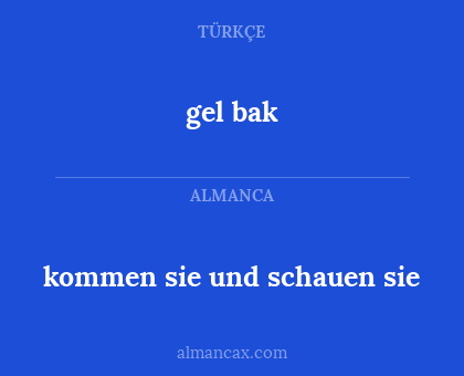 gel bak - kommen sie und schauen sie