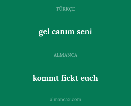 kommt fickt euch - gel canım seni