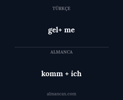 gel+ me - komm + ich