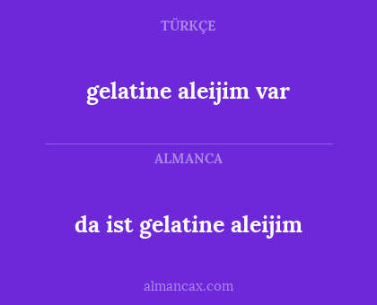 gelatine aleijim var - da ist gelatine aleijim